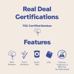 Sustainable Bamboo Toilet Paper - 12 Rolls