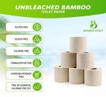 Eco-Friendly Premium Bamboo Toilet Paper - 12 Rolls