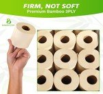 Eco-Friendly Premium Bamboo Toilet Paper - 12 Rolls