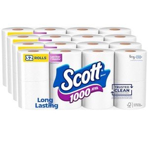 Scott 1000 Eco-Friendly Toilet Paper – 32 Rolls
