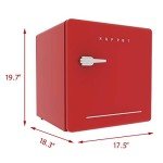 KUPPET Retro Mini Refrigerator Drink Chiller (Red)