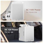 Advwin 12L Mini Fridge with LED Light Mirror