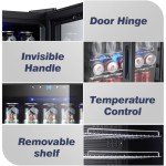 STAIGIS Mini Beverage Fridge with Glass Door