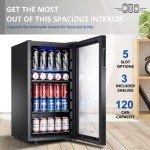 STAIGIS Mini Beverage Fridge with Glass Door