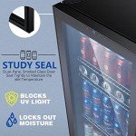 STAIGIS Mini Beverage Fridge with Glass Door