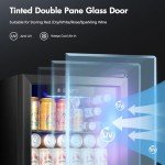 Kismile 1.3 Cu.ft Mini Beverage Cooler