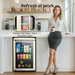 Anypro Retro Mini Fridge with Glass Door