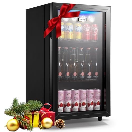 WANAI Black Mini Beverage Fridge for 125 Cans