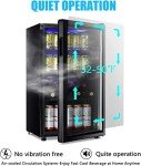 WANAI Mini Glass Door Beverage Fridge for 120 Cans