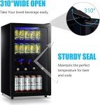 WANAI Mini Glass Door Beverage Fridge for 120 Cans
