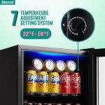 WANAI Black Mini Beverage Fridge for 125 Cans