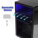 WANAI Mini Glass Door Beverage Fridge for 120 Cans