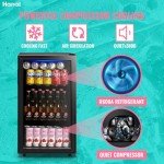 WANAI Black Mini Beverage Fridge for 125 Cans