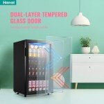 WANAI Black Mini Beverage Fridge for 125 Cans