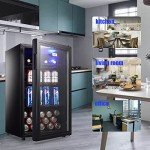 WANAI Mini Glass Door Beverage Fridge for 120 Cans
