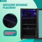WANAI Black Mini Beverage Fridge for 125 Cans
