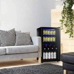 WANAI Mini Glass Door Beverage Fridge for 120 Cans