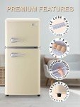 KRIB BLING 3.5 Cu.ft Retro Mini Drink Fridge