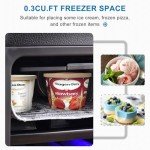 AXUTL 4.5 Cu.ft Mini Beverage Fridge with Freezer