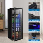 AXUTL 4.5 Cu.ft Mini Beverage Fridge with Freezer