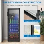 AXUTL 4.5 Cu.ft Mini Beverage Fridge with Freezer