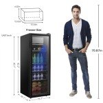 AXUTL 4.5 Cu.ft Mini Beverage Fridge with Freezer
