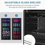 AXUTL 4.5 Cu.ft Mini Beverage Fridge with Freezer