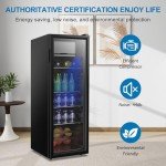 AXUTL 4.5 Cu.ft Mini Beverage Fridge with Freezer