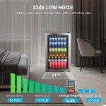 EUHOMY Mini Drink Fridge with Glass Door, 145 Cans