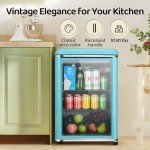 Anypro Retro 3.4 Cu.Ft Beverage Cooler Refrigerator
