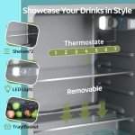 Anypro Retro 3.4 Cu.Ft Beverage Cooler Refrigerator