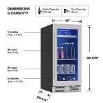 Zephyr 15" Dual Zone Wine and Beverage Fridge