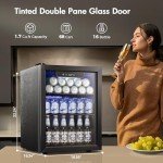 Kismile 1.7 Cu.ft Mini Drink Cooler Fridge