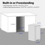 Yeego 15-Inch Mini Beverage Fridge - Holds 80 Cans