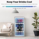 Yeego 3.1 Cu.ft Mini Beverage Cooler Fridge