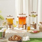 8L Glass Drink Dispenser with Wood Stand