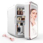 SUAVO Mini Skincare Fridge with LED Mirror