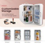 SUAVO Mini Skincare Fridge with LED Mirror