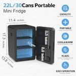 Advwin 22L Mini Drink Fridge, Portable Cooler & Warmer