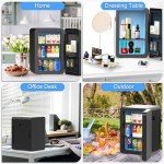Advwin 22L Mini Drink Fridge, Portable Cooler & Warmer