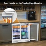 Undercounter Beverage Refrigerator with Glass Door