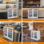 Undercounter Beverage Refrigerator with Glass Door