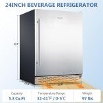 Phiestina 24 Inch Beverage Cooler for Home or Office
