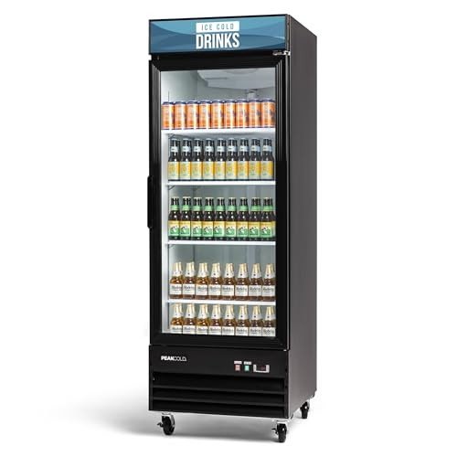 PEAKCOLD Large Capacity Upright Drink Display Cooler