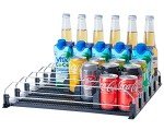 Large Capacity Self-Pushing Drink Dispenser Organizer