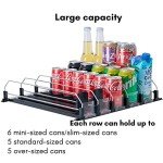 Large Capacity Self-Pushing Drink Dispenser Organizer