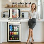 Anypro 3.4 Cu.Ft Retro Beverage Cooler Fridge