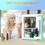 Portable Green Mini Fridge for Drinks and Skincare