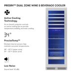 Zephyr 24" Dual Zone Wine and Beverage Fridge