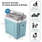 30L Portable Electric Cooler for Drinks & Food
